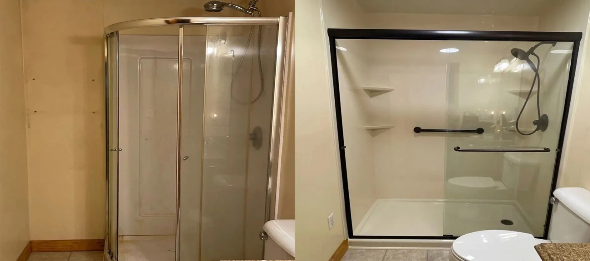 Walk-in shower installation